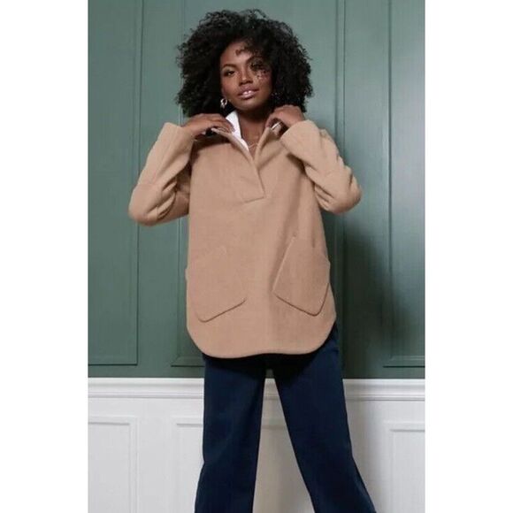 Tuckernuck Jackets & Blazers - Tuckernuck Emerson Popover Wool Blend Camel Tan Pullover Jacket Size XXS